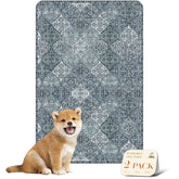 nunubaby washable pee pad blue solid for dogs, protects floors with leak-proof design.