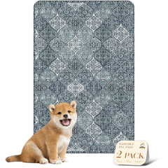 nunubaby washable pee pad blue solid for dogs, protects floors with leak-proof design.