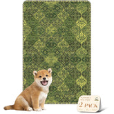Nunubaby washable pee pad for dogs in green multi, 24x36, protects floors and adds style.