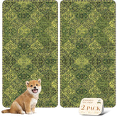 nunubaby forest green pee pad with non-slip backing protects crates and floors