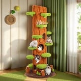NUNU LAB 90.5-inch cat tree main platform offers elevated view for multi-cat homes.