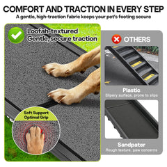 NUOBESTY 22-degree dog ramp reduces joint stress on climbs for safer SUV access.