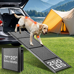 NUOBESTY 71-inch dog ramp wide for easy vehicle access.