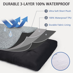 NUPIDA dog crate bed oxford bottom resists chewing.
