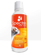 Nusentia Spectrin for Cats bottle front showing full-spectrum liquid supplement for vitality