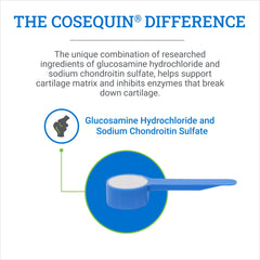 Nutramax Cosequin Original bottle label closeup highlighting quality ingredients.