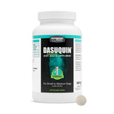 Nutramax Dasuquin dog chew tablets shown, supporting daily joint activity and mobility.