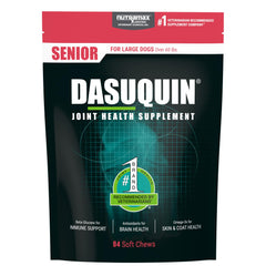 Nutramax Dasuquin packaging for large senior dogs highlighting joint support