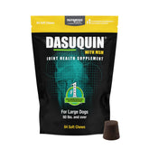 Nutramax Dasuquin large dogs bottle label highlighting a trusted joint health formula.