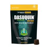 Nutramax Dasuquin soft chews bottle for dogs, convenient daily joint support.