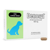 Nutramax Denosyl bottle front showing packaging for dog liver health.