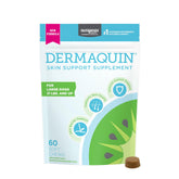 Nutramax Dermaquin bottle shows skin support for dogs.