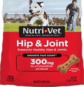 Nutri-Vet Hip and Joint biscuits for dogs served as a mobility-friendly daily reward.