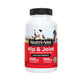 Nutri-Vet Hip & Joint Regular Strength bottle shows glucosamine and chondroitin for joints