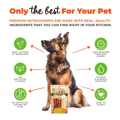 NutriChomps dental-twist chew aiding tartar control while dogs chew