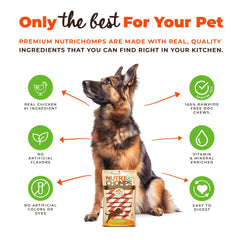NutriChomps real chicken flavor chews for tasty rewards