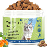 Nutridog Cat Probiotic dual-texture shell duck for palatable gut support.