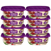 Nutrish Beef Stroganwoof tubs pack with eight 8-ounce portions for easy meals.