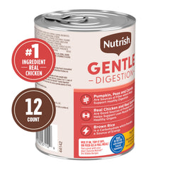 Real chicken ingredient close-up for Nutrish Gentle Digestion communicates protein-rich nutrition.