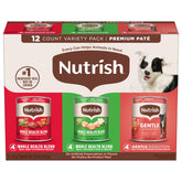 Nutrish Gentle Digestion real chicken pate can for lean muscle support.
