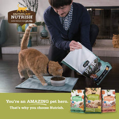 Nutrish Purrfect Broths grain-free formula, convenient pouch for toppers