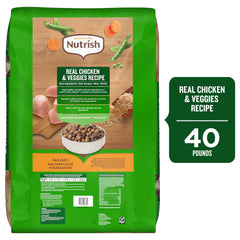 Nutrish Rachael Ray dry dog food is shown in a bowl inviting a mealtime moment.