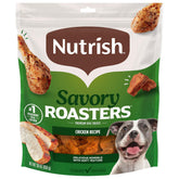 Nutrish Savory Roasters bag front shows real chicken as the #1 ingredient
