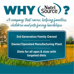 NutriSource chicken and rice kibble close-up on grain-inclusive formula