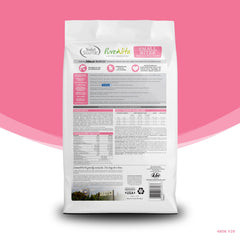 NutriSource Pure Vita salmon-peas kibble closeup β limited ingredient formula supports sensitive tummies