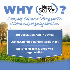 NutriSource Pure Vita dog eating from bowl illustrates simple, balanced feeding.