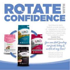 NutriSource Pure Vita ingredient list focuses on a single protein with limited ingredients.