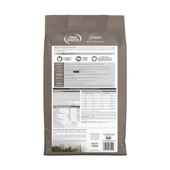 Close-up of NutriSource senior kibble for easy chewing.