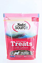 NutriSource soft salmon treats for dogs, ideal as training rewards and tasty motivation
