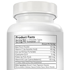 Nutrition Strength USA-made label emphasizes premium ingredients for canine iron support.