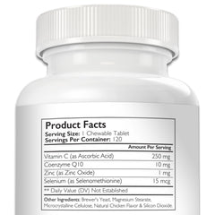 Nutrition Strength vitamin C for dogs tablets dog bowl scene highlights daily supplement routine