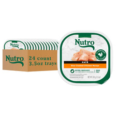 Nutro adult wet dog food pate chicken tray close-up, 3.5 oz.