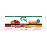 Nutro Hearty Stew cans front view with real meat in gravy, convenient for mealtime.