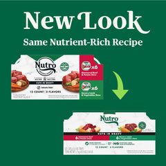 Nutro Natural Choice Cuts in Gravy lamb-beef ingredients close-up highlights real meat as the first ingredient.