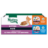 Nutro Perfect Portions kitten pate chicken recipe tray with real protein for kittens.