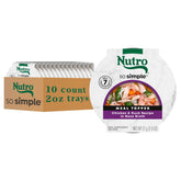 Nutro So Simple wet dog food tray with chicken and bone broth to boost variety.
