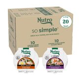 Nutro So Simple wet dog meal complement in bone broth trays adds savory flavor to meals.