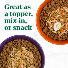 Nutro So Simple duck-chicken blend in bone broth packaging complements dry kibble meals.