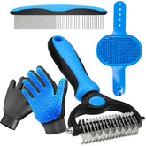 nvnan 4-in-1 grooming kit deshedding rake helps remove loose undercoat for a cleaner home