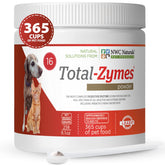 NWC Naturals Total-Zymes bottle showing premium pet digestive enzymes for daily use
