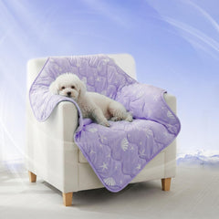 NWK dog cooling blanket with ice silk touch for cooling comfort.