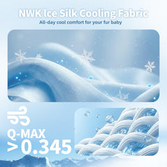 NWK blanket with mica crystal layer absorbs heat for quick cool feel.