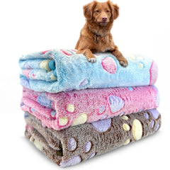 NXDZI dog blanket with paw print in blue for cozy naps