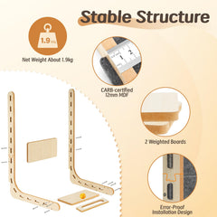 Nxwjoy L-shaped scratcher stays stable against walls during play.