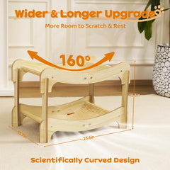 Nxwjoy wood scratch board highlights stable base and safe play for indoor cats.