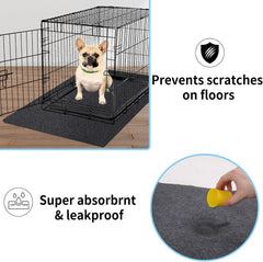 NYFITY Kennel Pad non-slip bottom prevents shifting on slick floors.